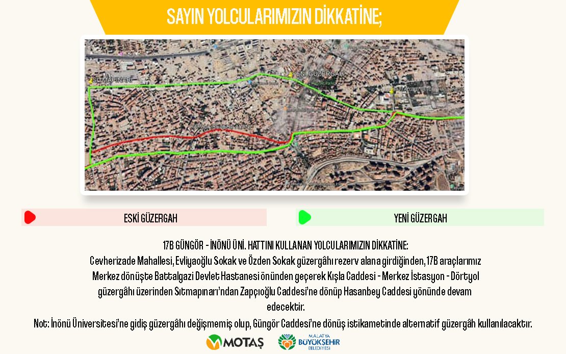 YOLCULARIMIZIN DİKKATİNE !